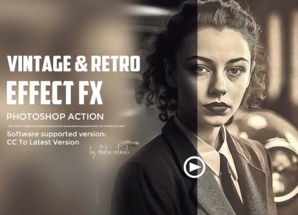 Download Vintage &amp; Retro Effect FX Photoshop Acti - Effect Collection